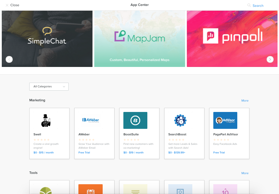 Weebly 应用中心
