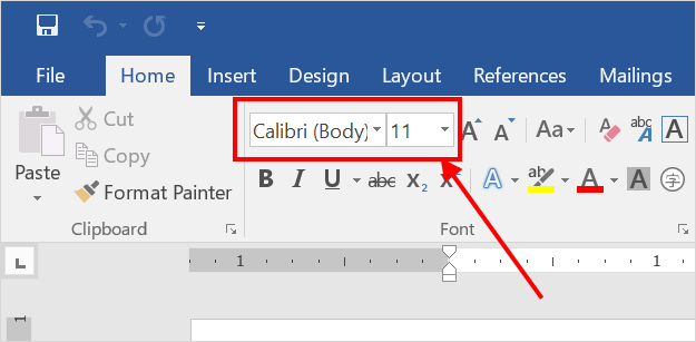 Word Windows 中的默认字体
