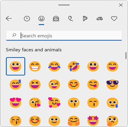 Windows 11 表情符号键盘