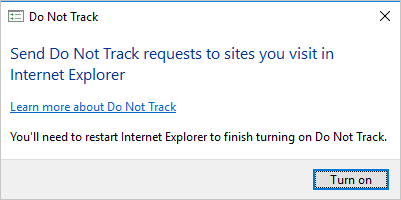 确认 IE DNT