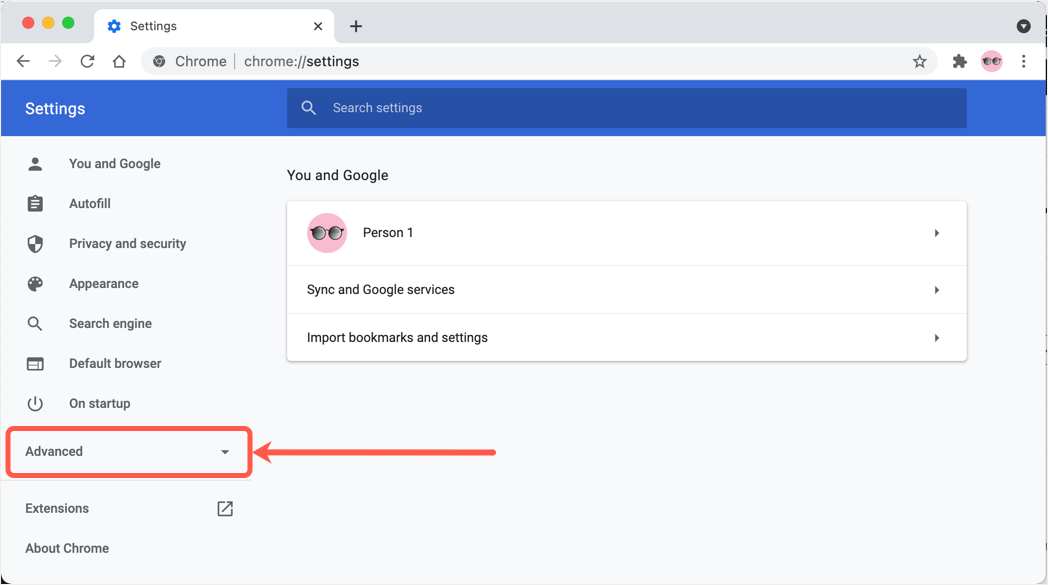 Chrome 高级设置