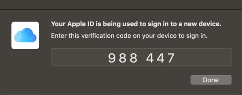 Apple ID 两因素验证码