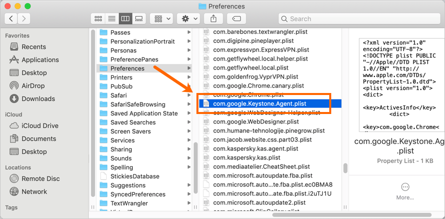 在 Mac 中编辑 Chrome Plist 文件