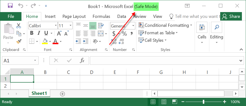 安全模式 Excel