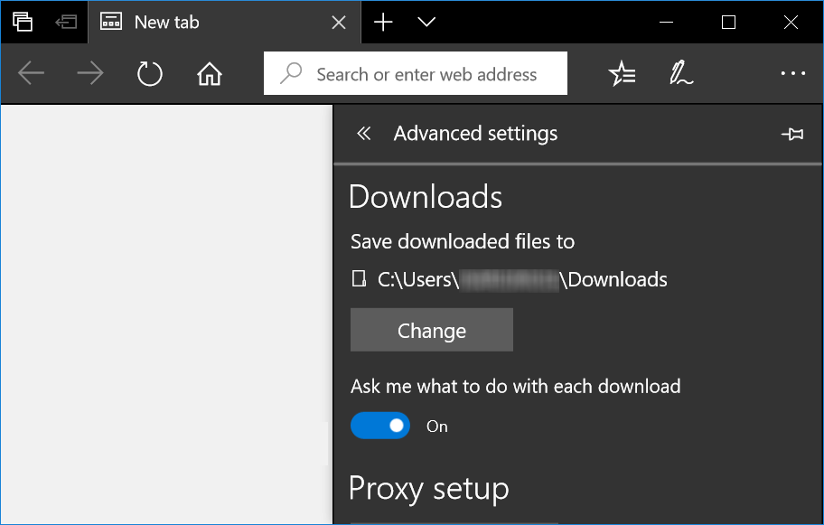 在 Edge 中更改下载文件夹位置