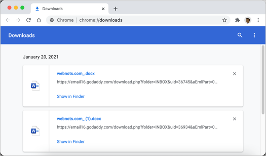 Chrome 下载历史