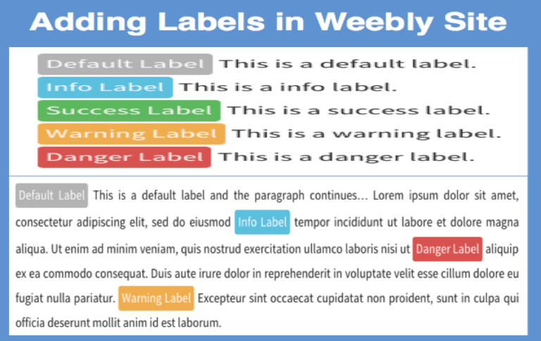 如何在Weebly网站中添加徽章或标签文本