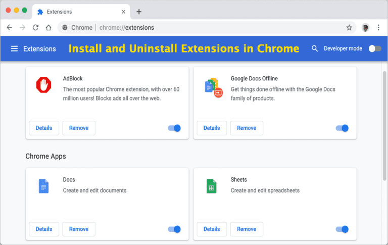 如何在Google Chrome上安装和卸载扩展程序