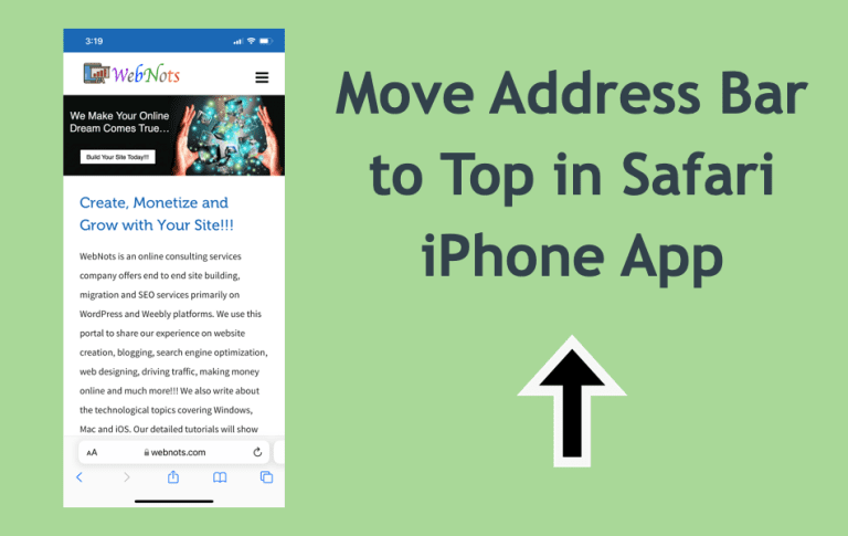 如何在iPhone中将Safari浏览器地址栏移到顶部