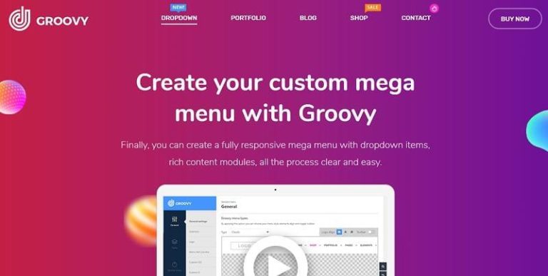 WordPress响应式Mega Menu插件Groovy Mega Menu Plugin