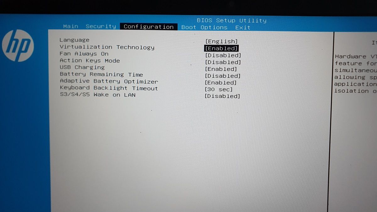 启用硬件虚拟化 bios 惠普笔记本电脑