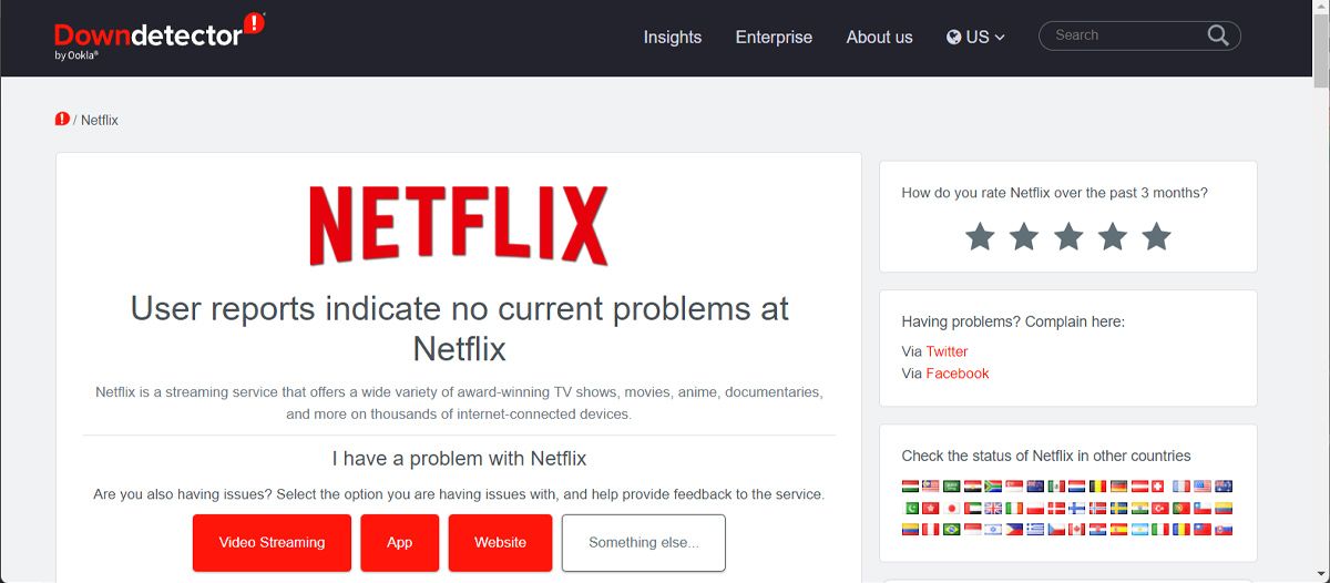 检查 Netflix 是否关闭