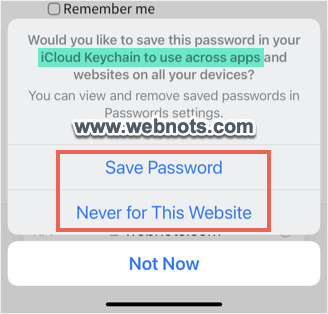 在 Safari iPhone 中保存密码
