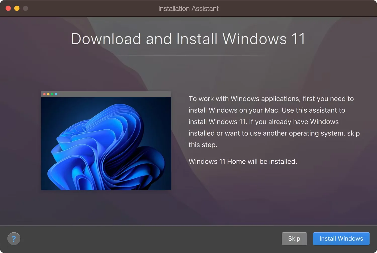 在 Parallels 中安装 Windows 11