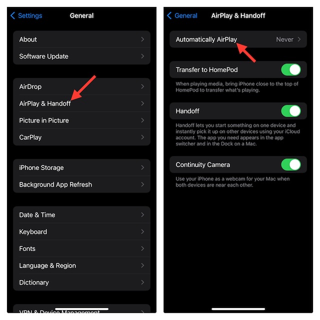选择自动AirPlay
