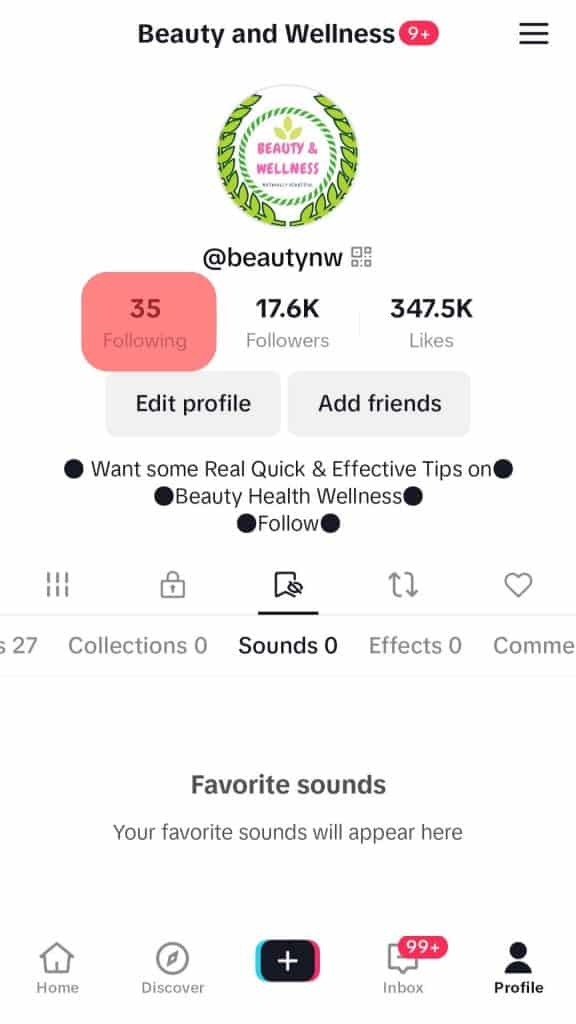 转到以下部分 Tiktok