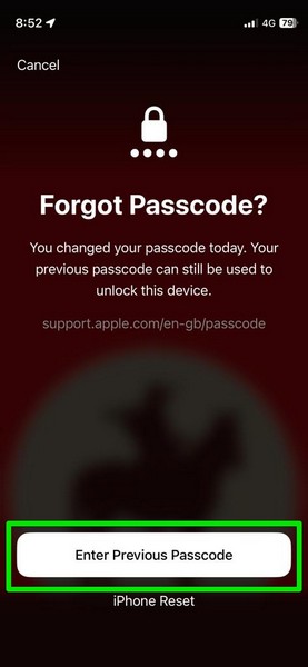 使用以前的密码重置 iPhone 密码 ios 17 2