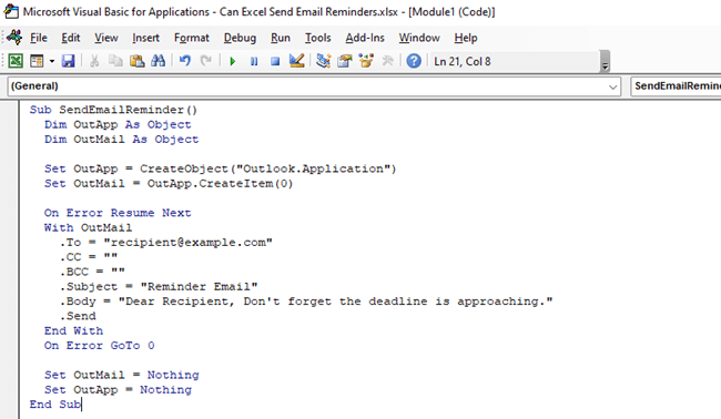 VBA Code