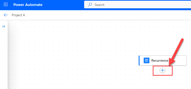 Power Automate - create a new step after recurrence