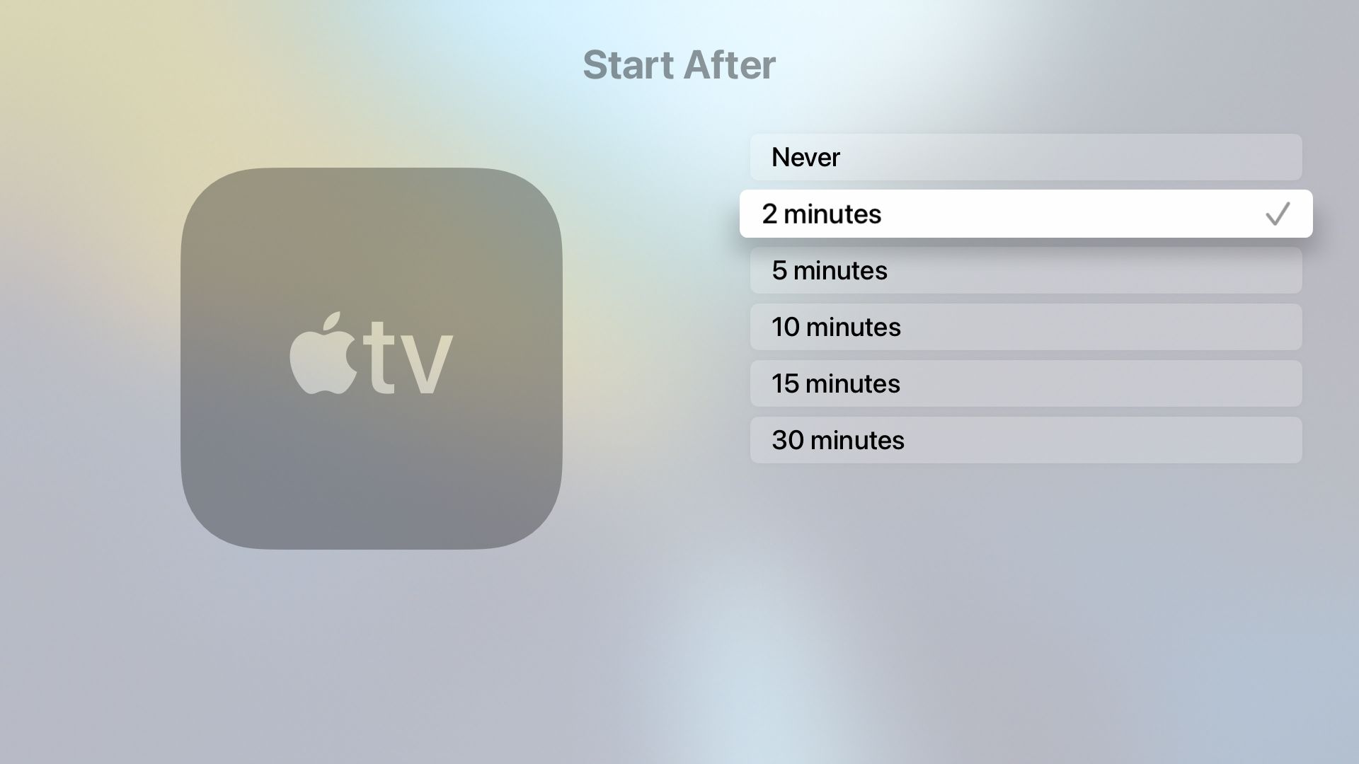 在 Apple TV 上禁用 YouTube 屏幕保护程序