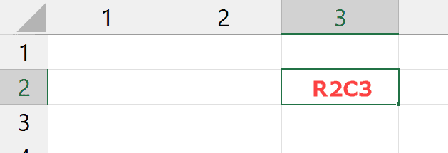 Excel 中的 R2C3 单元格
