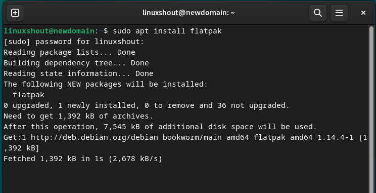 如何在LinuxDebian 12/11上安装启用Flatpak