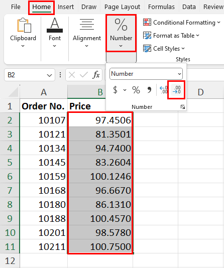 在Microsoft Excel中进行四舍五入的13种方法