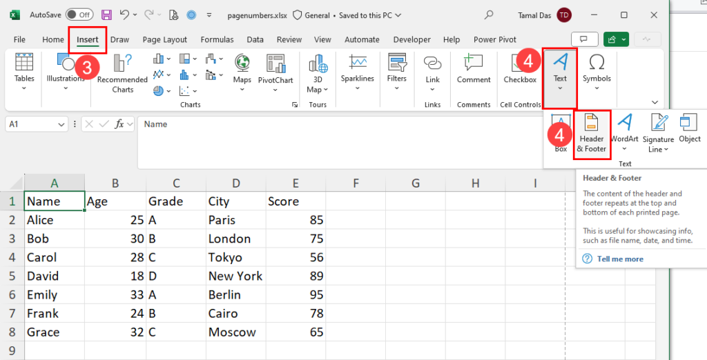 在Microsoft Excel中添加页码的6种方法