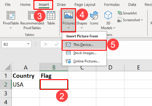 在Excel单元格中插入国家国旗的5种方法