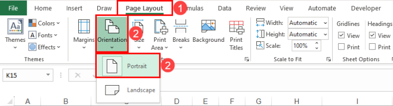 Microsoft Excel中更改页面方向的7种方法