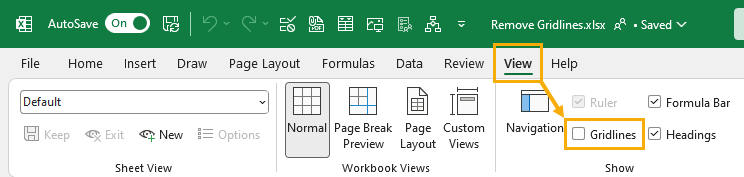 在Microsoft Excel中添加或删除网格线的7种方法