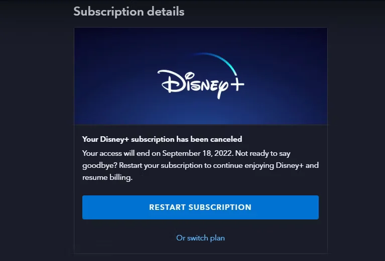 取消disney+如何影响您的计费周期