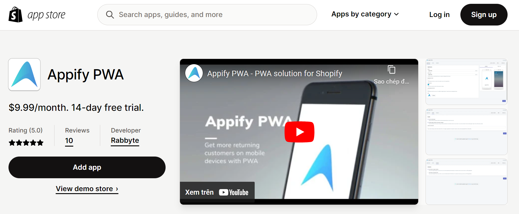 适用于 Shopify 及商店的 PWA：Appify PWA