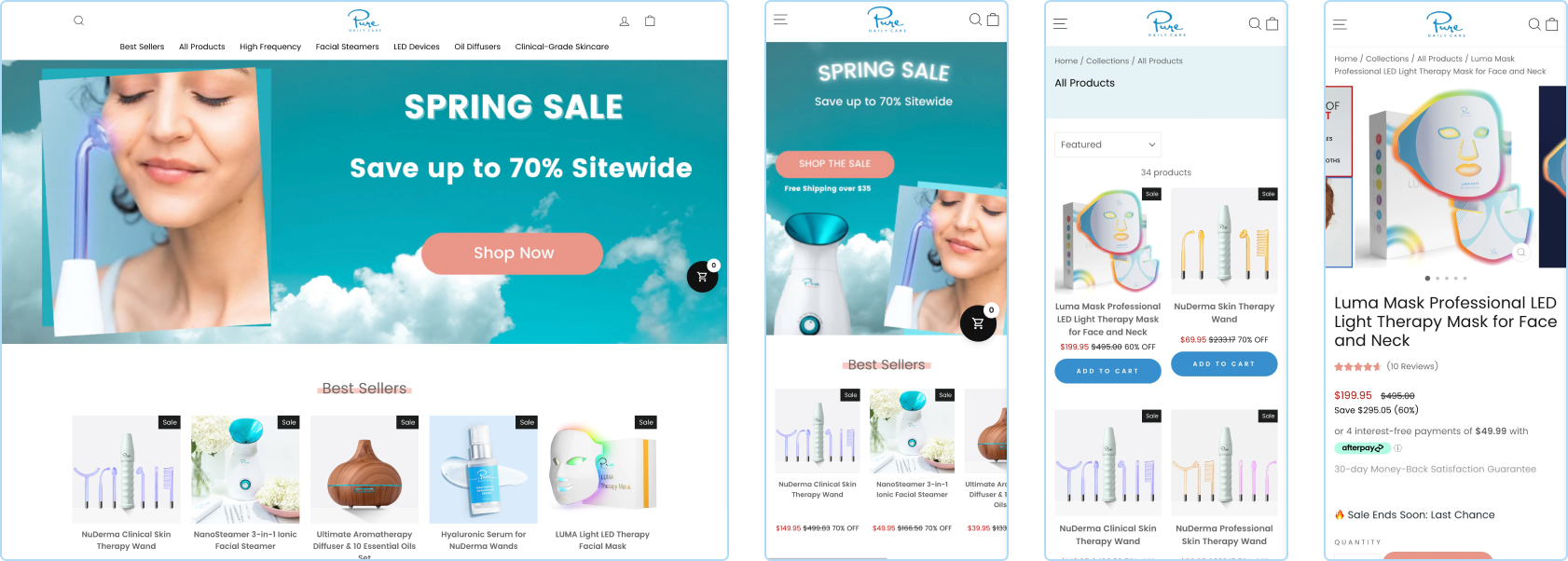 Shopify PWA 无头：Pure Daily Care