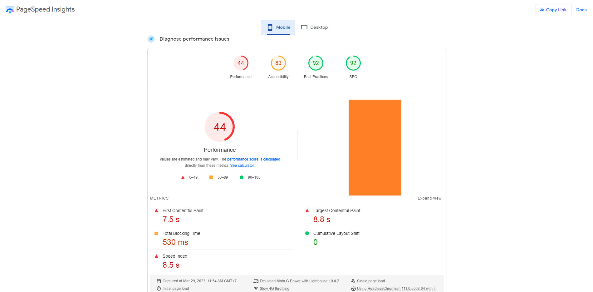 Shopify 商店的 SEO 技巧：Google pagespeed insights