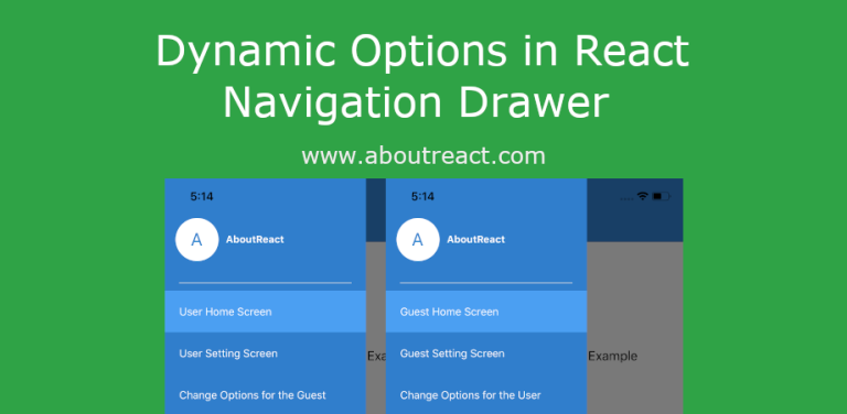 在React Navigation Drawer中动态设置抽屉/侧边栏选项