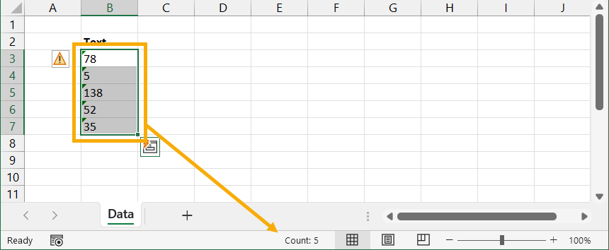 在microsoft Excel中将文本转换为数字的7种方法