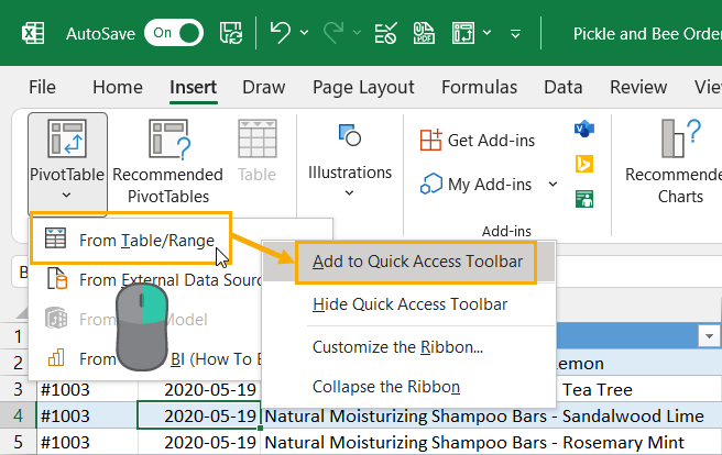 在microsoft Excel中插入数据透视表的8种方法