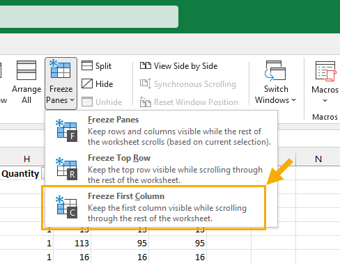 Microsoft Excel中冻结行和列的6种方法