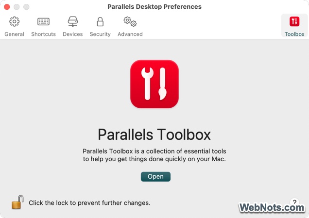 在 Mac 中安装 Parallels Tools