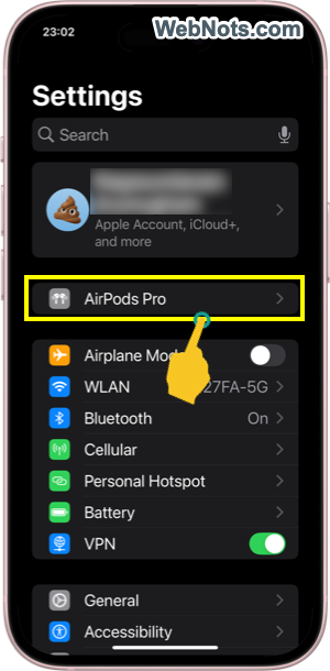 iPhone 中的 AirPods Pro 设置