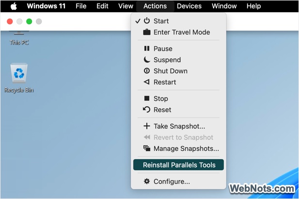 Parallels Toolbox与Parallels Desktop应用程序结合使用