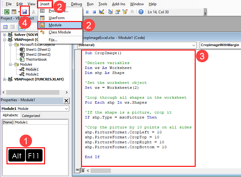 Create and save Excel VBA script