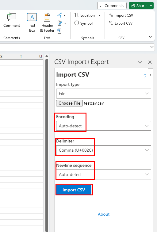 导入 csv 按钮