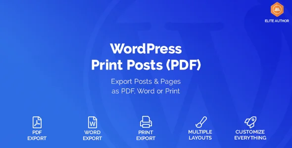 Wordpress Print Posts & Pages (pdf)